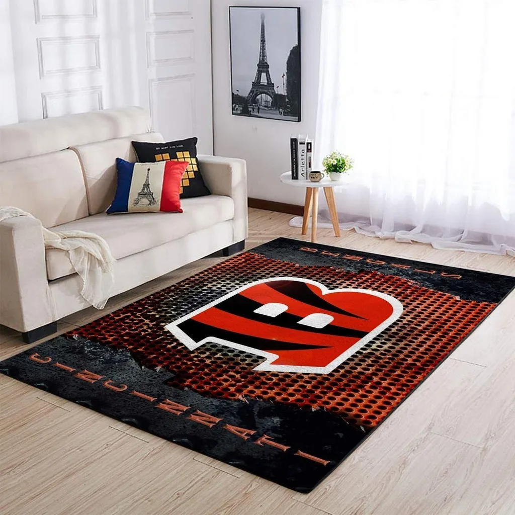 Patterned Rug for Elegant Modern Living Room Decor Black and Red
