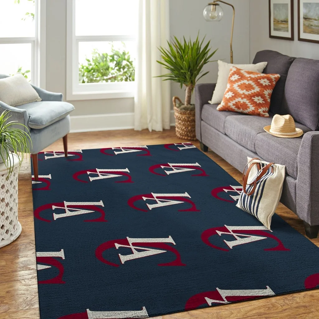 Patterned Rug for Living Room and Bedroom Decor Ideas Blue and Red