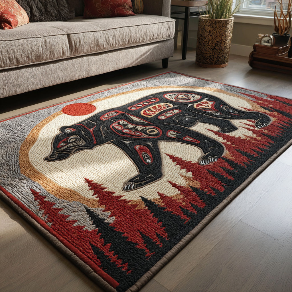 Pawprint Vista Area Rug - Non-Slip Washable 3D Print Rug for Living Room & BedroomTVC2108285