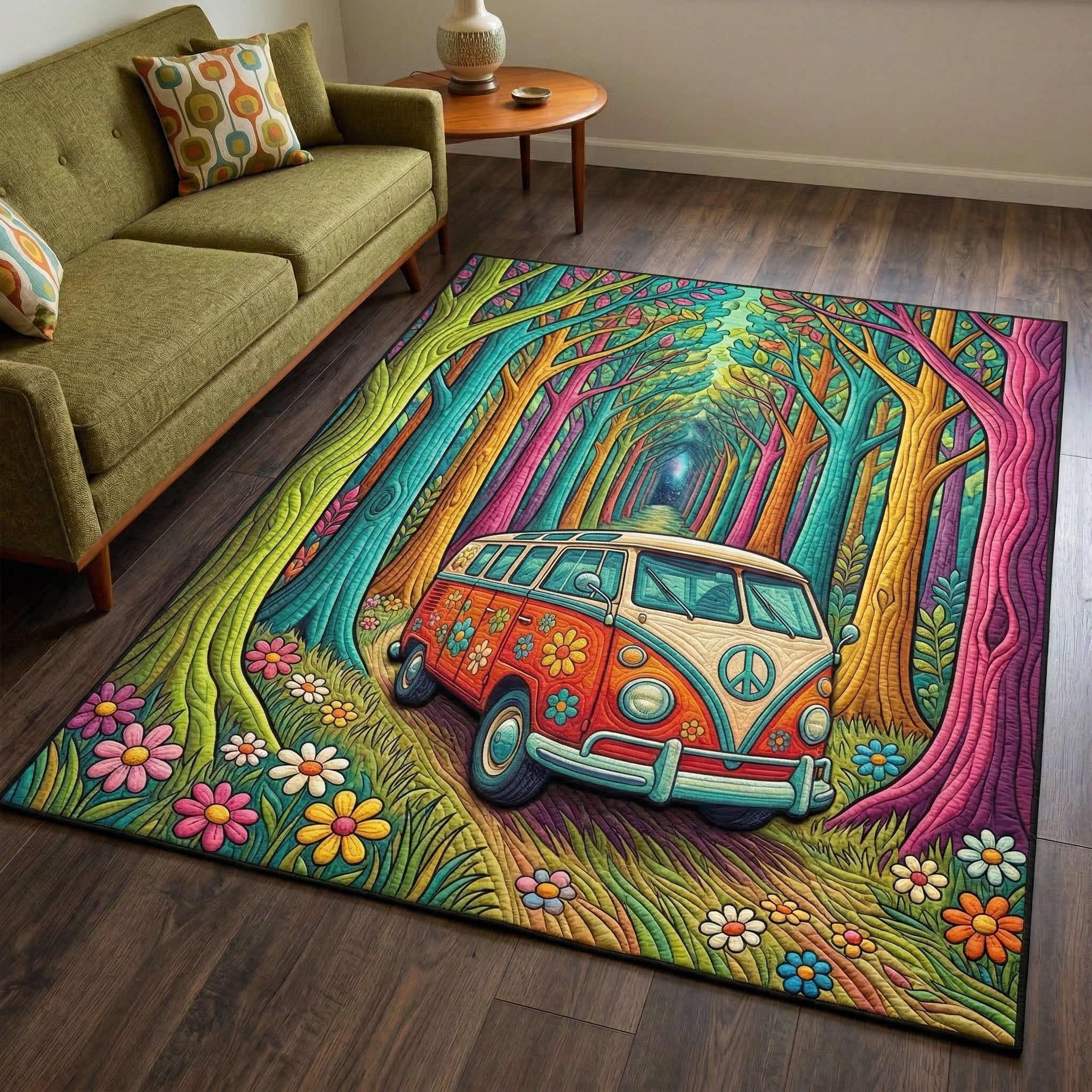 Peaceful Ride Area Rug - Non-Slip Washable 3D Print Rug for Living Room & BedroomTVC2108285