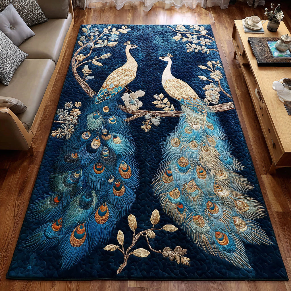 Peacock Garden Glory Area Rug - Non-Slip Washable 3D Print Rug for Living Room & BedroomTVC2108285