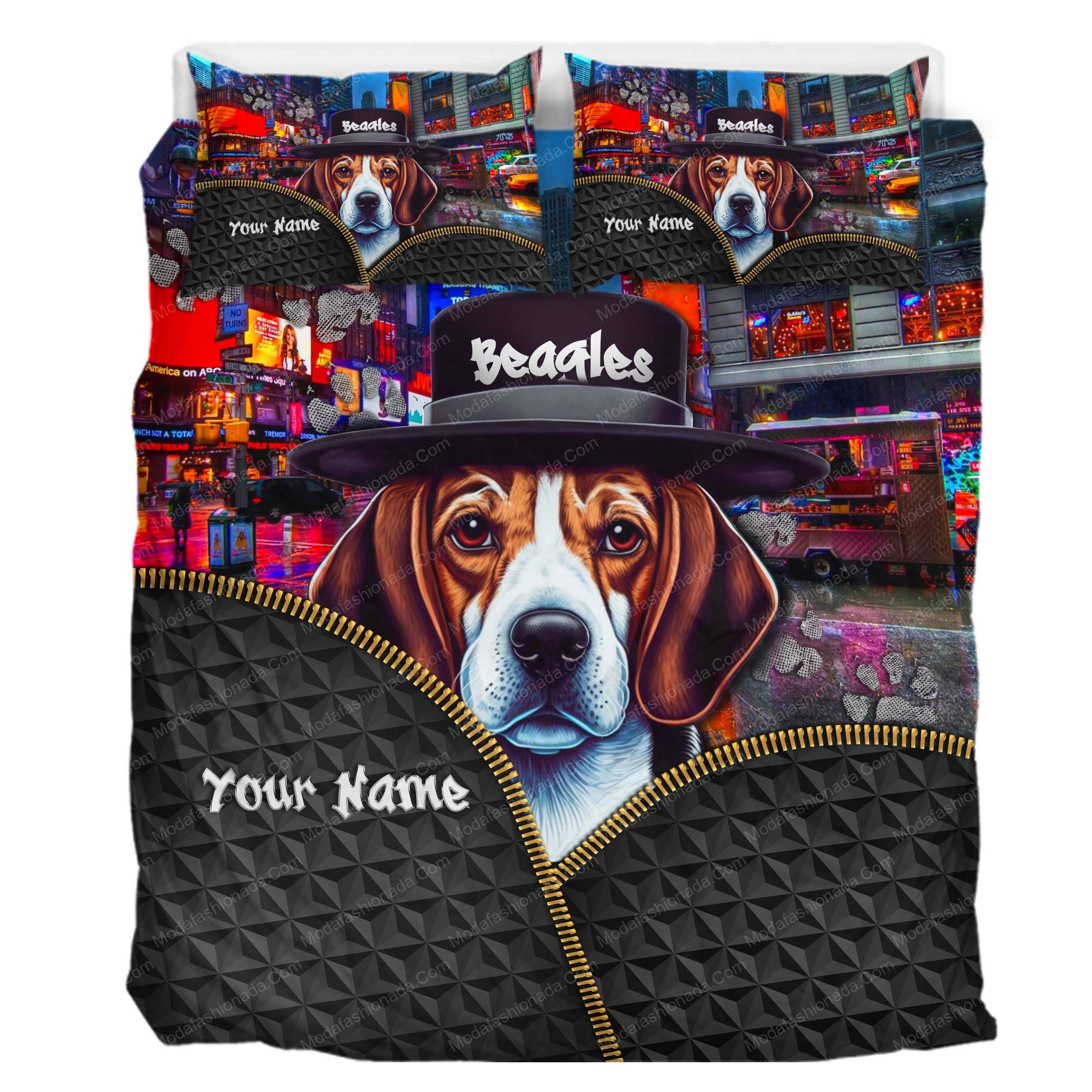 Personalized Beagles Bedding Set Gift For Beagles Lover