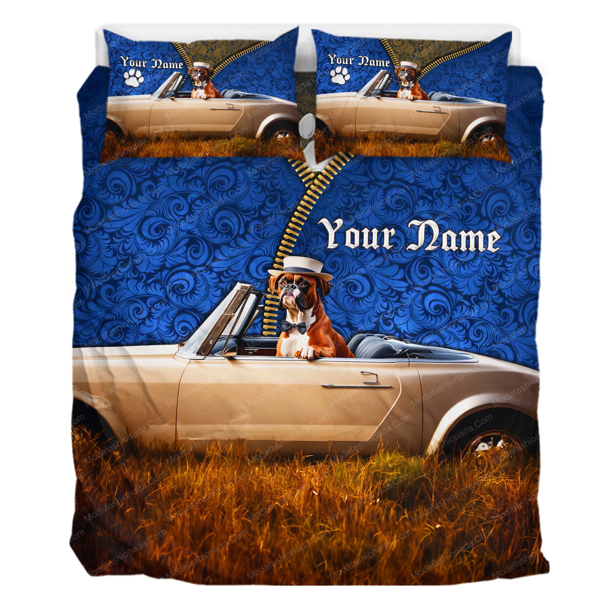 Personalized Boxer Dog Breed Bedding Set Gift For Boxer Dog Lovers