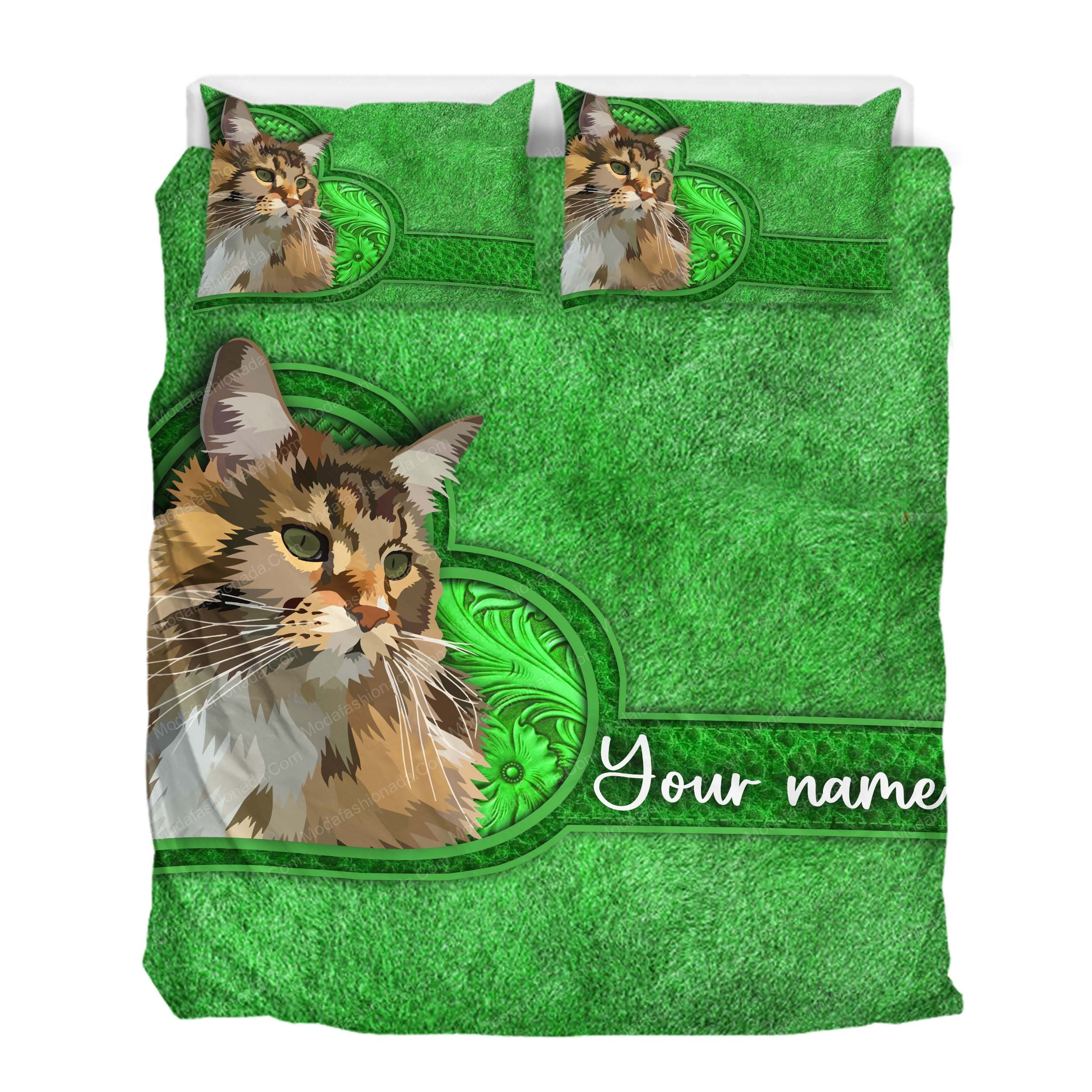 Personalized Name Maine Coon Lover Cat Gift Bedding Sets