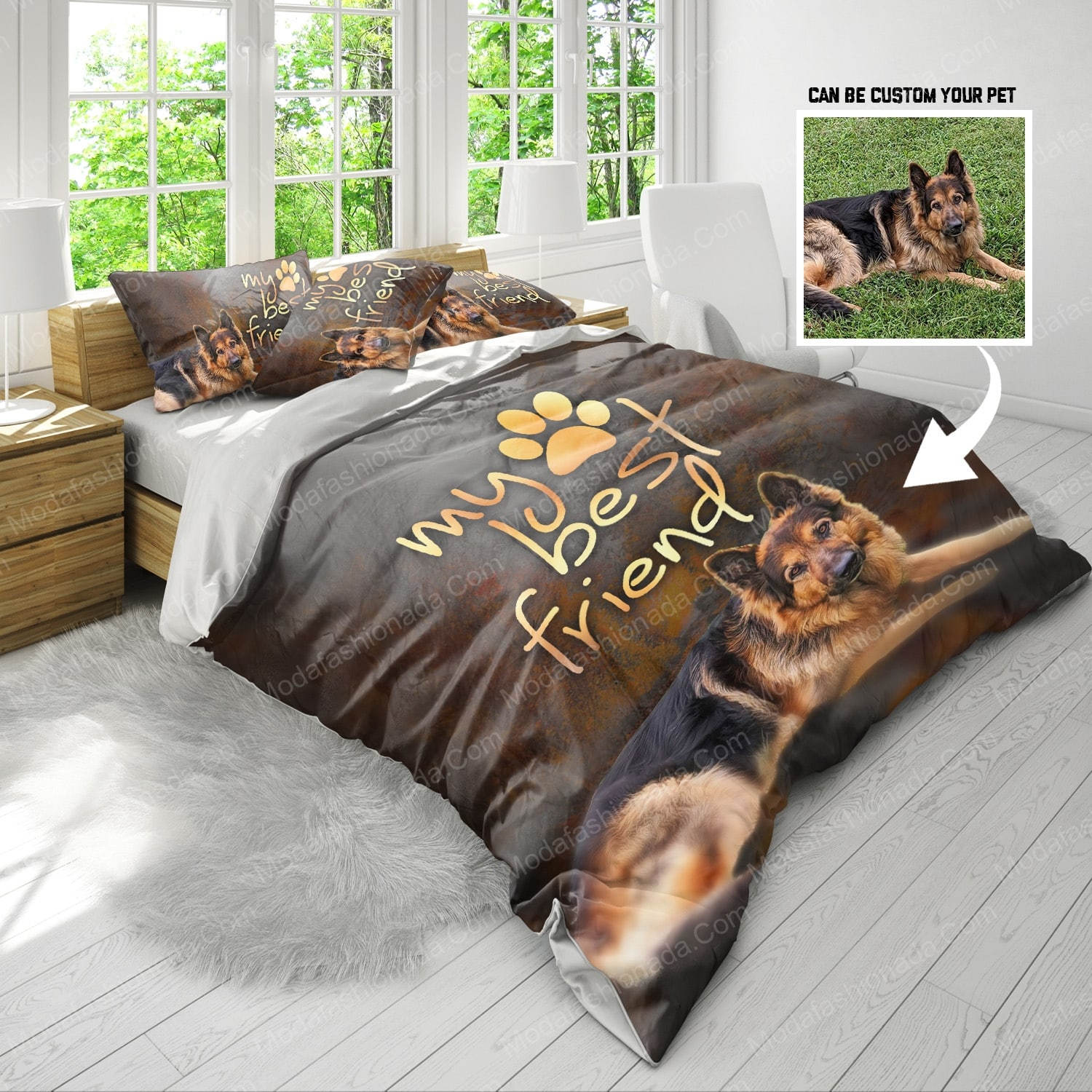 Personalized Photo Dog My Best Friend Bedding Sets