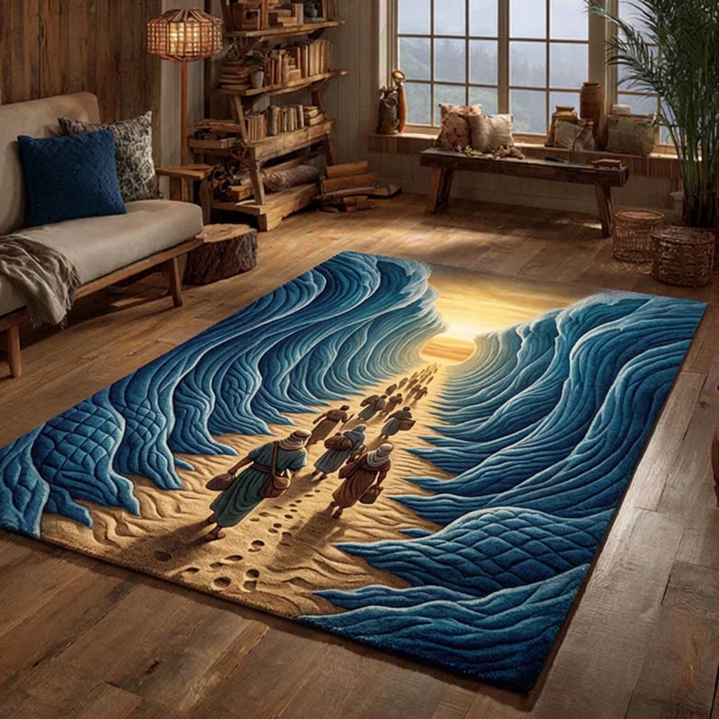 Pesach Blessing Area Rug - Non-Slip Washable 3D Print Rug for Living Room & BedroomTVC2108401
