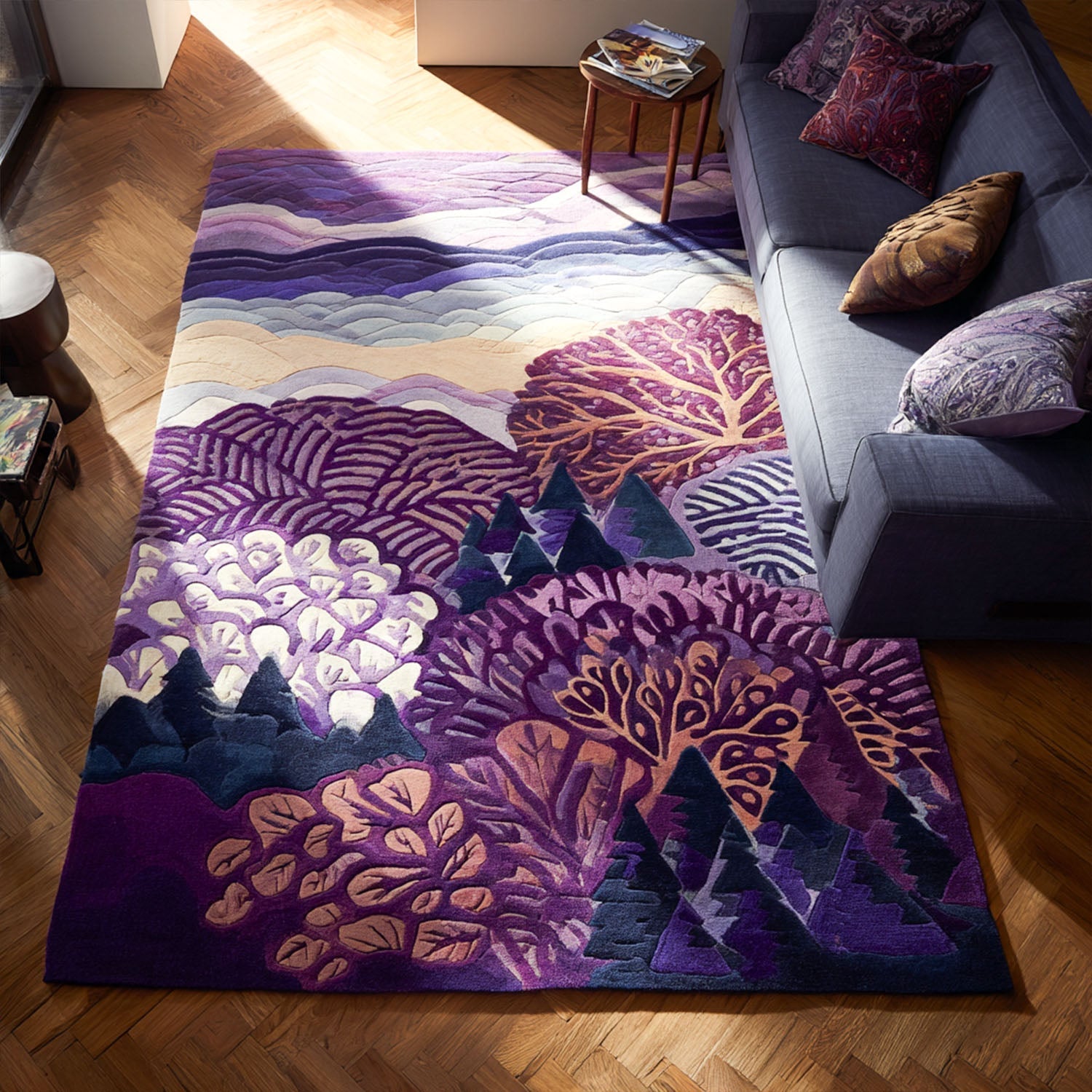 Petal Whisper Area Rug - Non-Slip Washable 3D Print Rug for Living Room & BedroomTVC2108284
