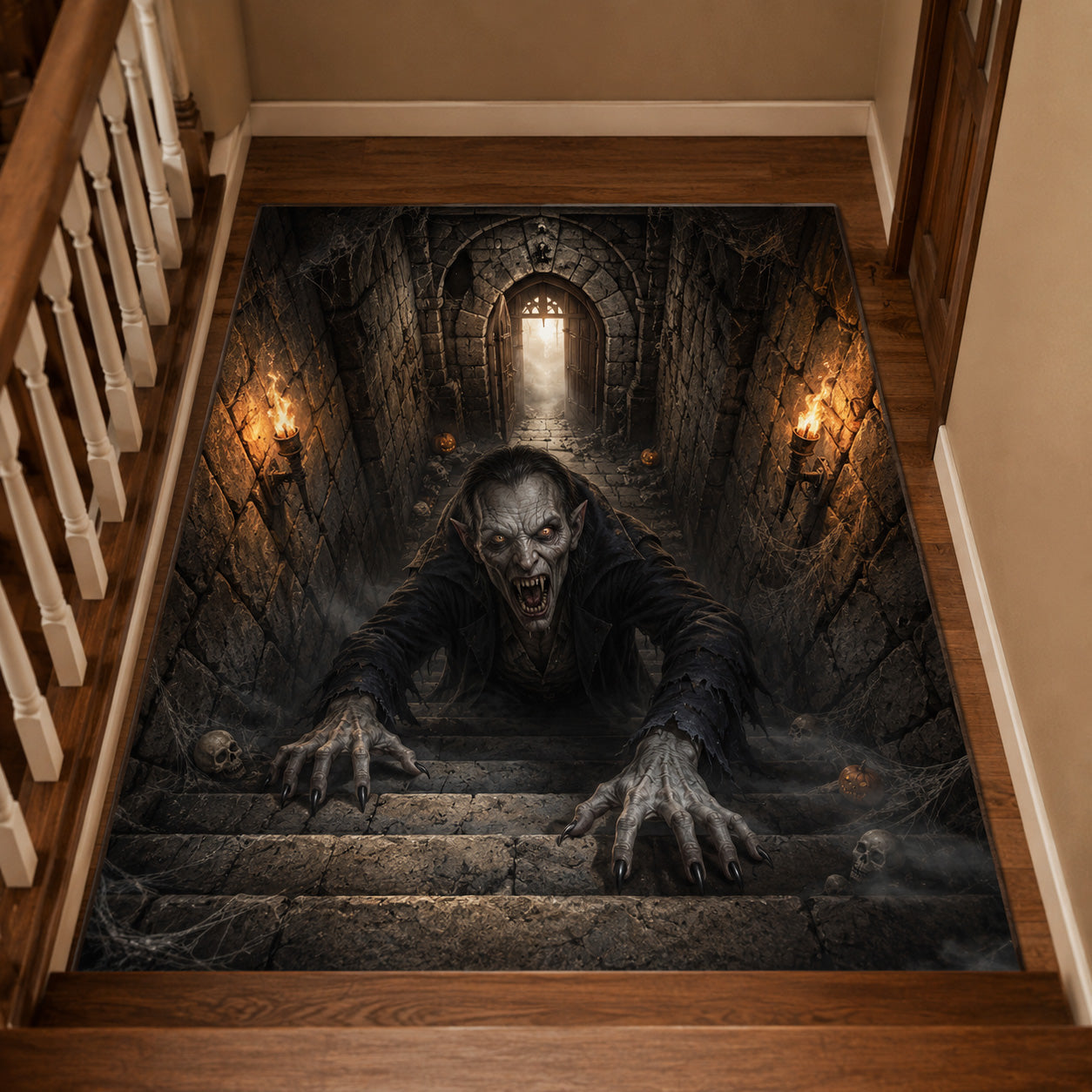 Phantom Rise Area Rug - Non-Slip Washable 3D Print Rug for Living Room & Bedroom (DesignTVC2108284