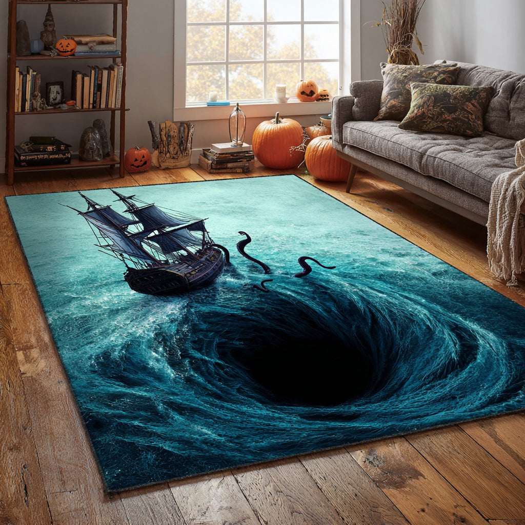 Phantom Waters Area Rug - Non-Slip Washable 3D Print Rug for Living Room & BedroomTVC2108284