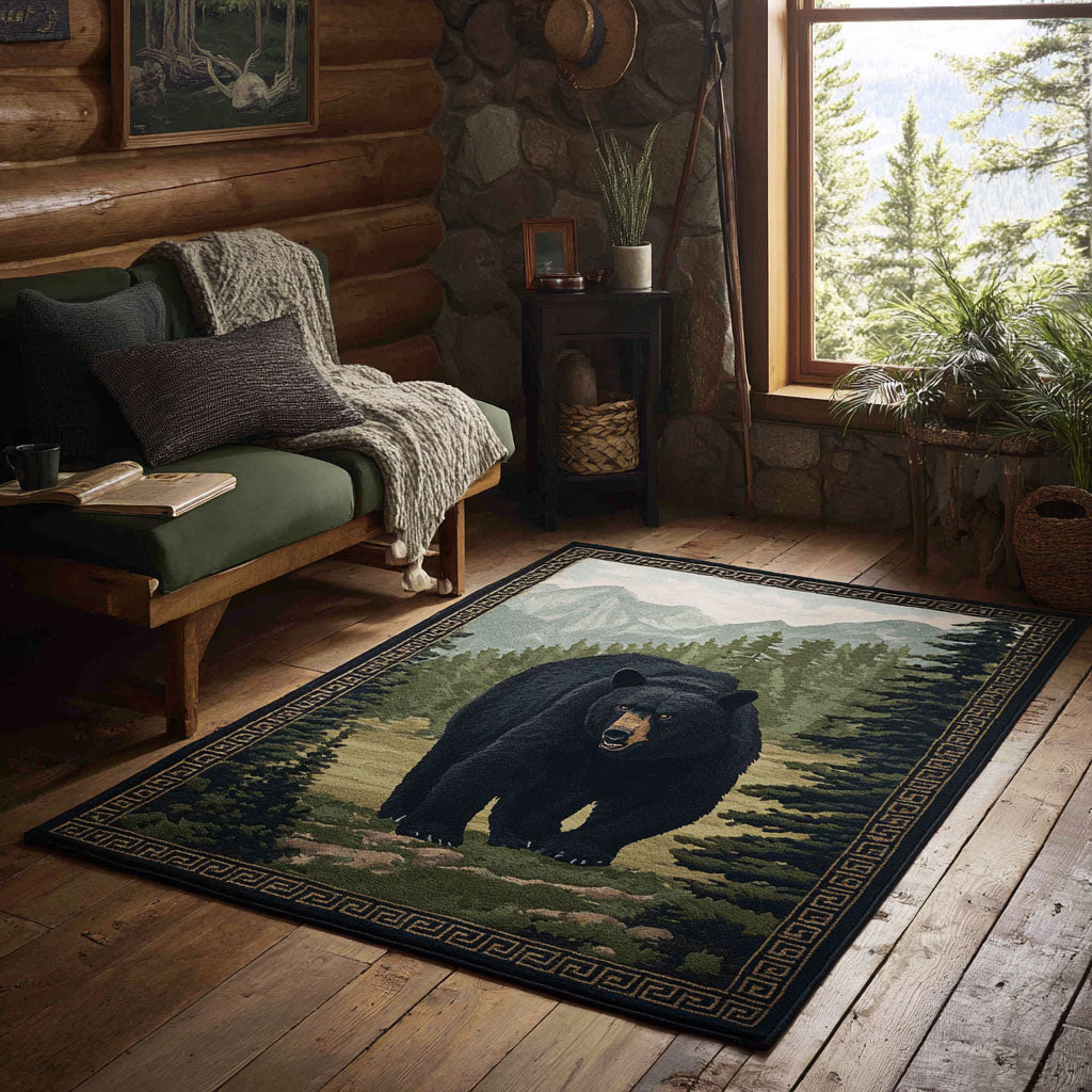 Pine Retreat Area Rug - Non-Slip Washable 3D Print Rug for Living Room & BedroomTVC2108284