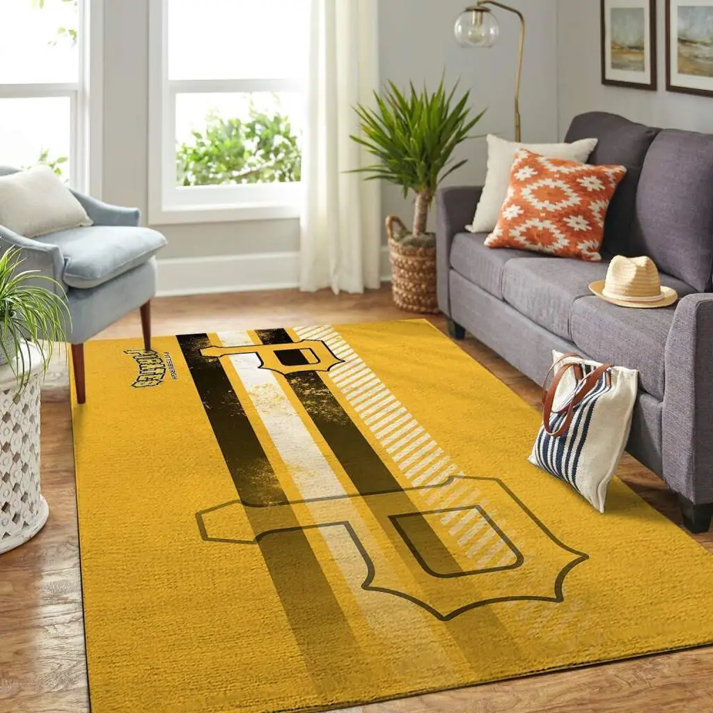 Pittsburgh Pirates Rug - for Modern Home Decor Black and Yellow