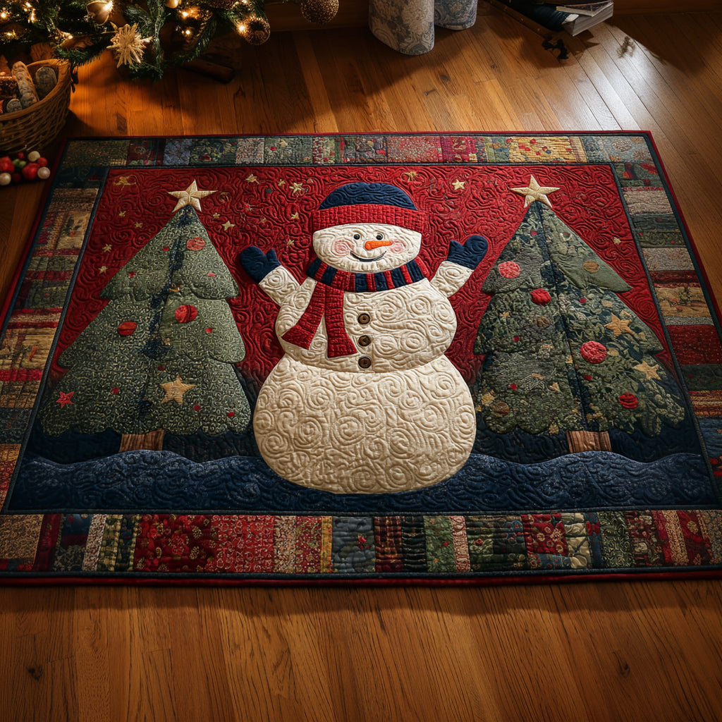Plaid Snowman Grove Area Rug - Non-Slip Washable 3D Print Rug for Living Room & BedroomTVC2108283