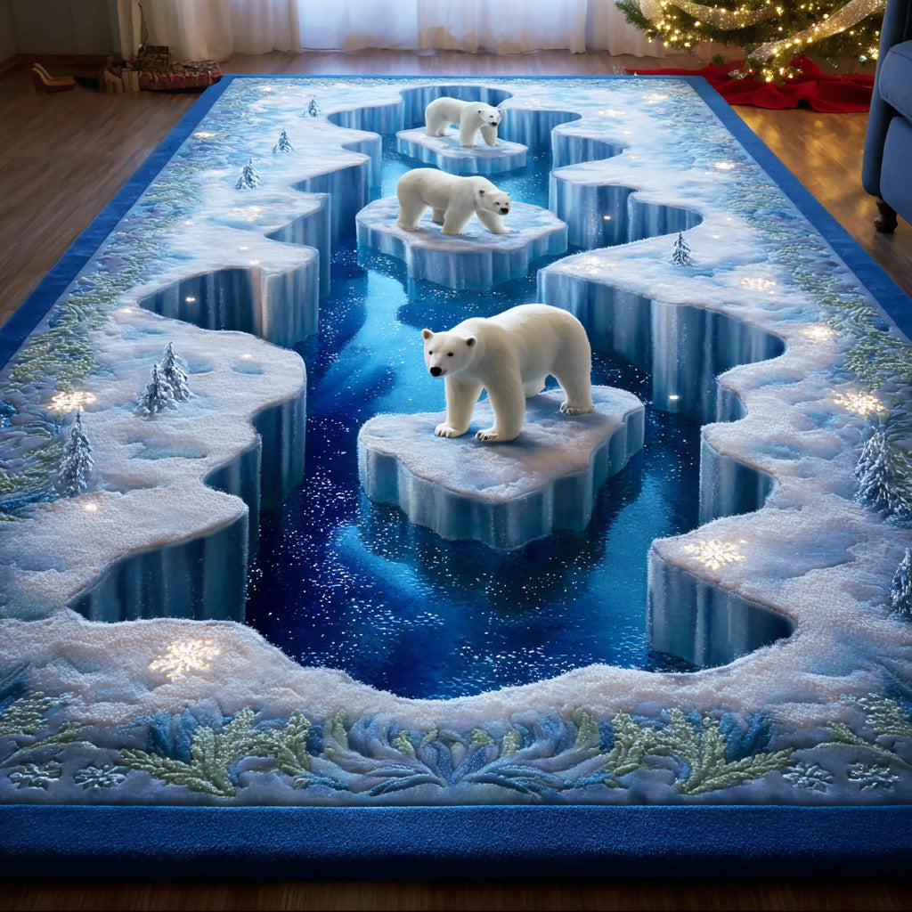 Polar Dreams Area Rug - Non-Slip Washable 3D Print Rug for Living Room & BedroomTVC2108283