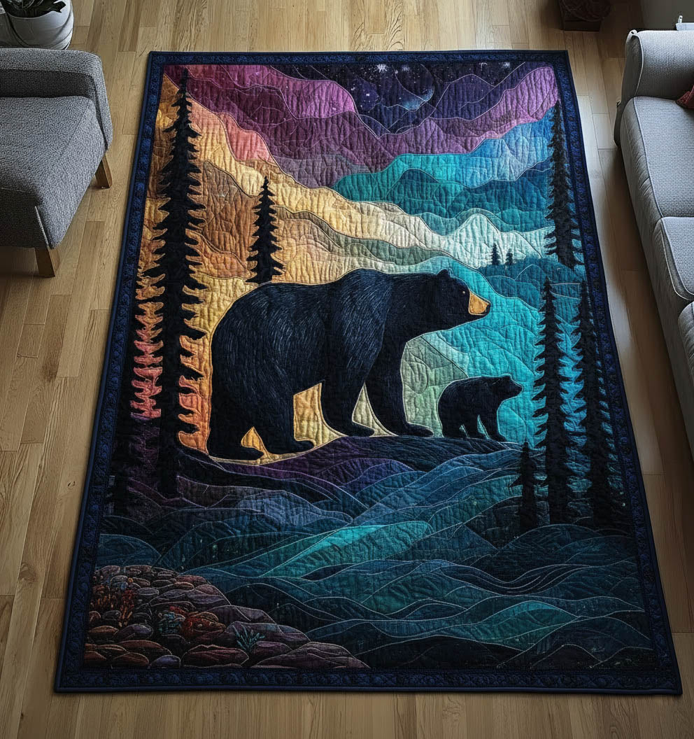 Polar Shimmer Area Rug - Non-Slip Washable 3D Print Rug for Living Room & Bedroom (DesignTVC2108400