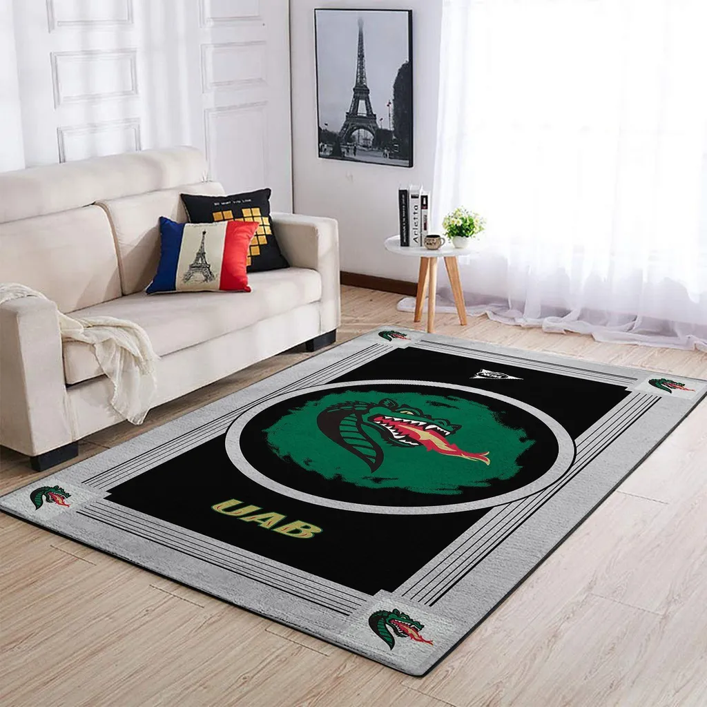 Portland Trail Blazers Rug - UAB for Living Room Floor Decor Black and Green