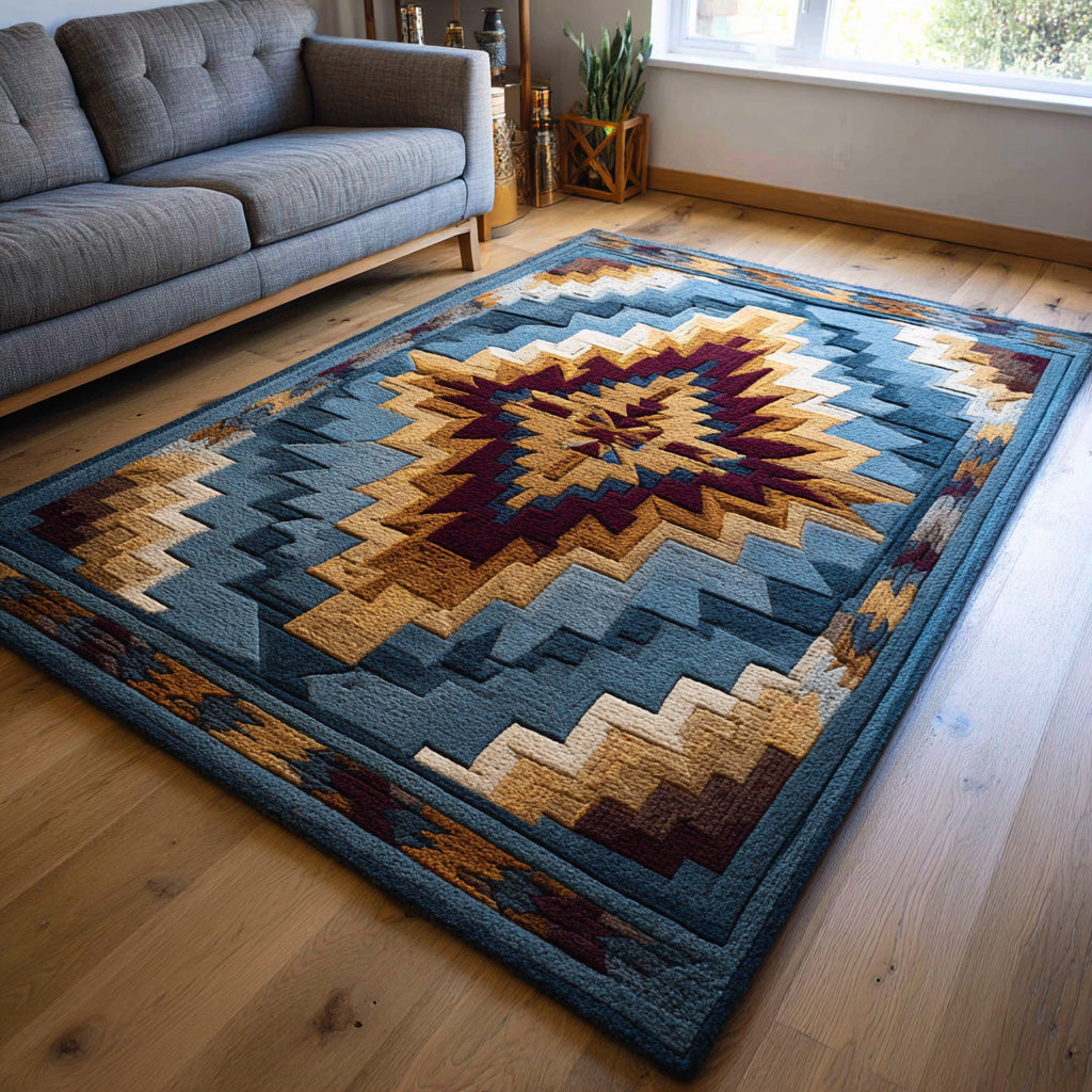 Prairie Diamond Area Rug - Non-Slip Washable 3D Print Rug for Living Room & BedroomTVC2108283
