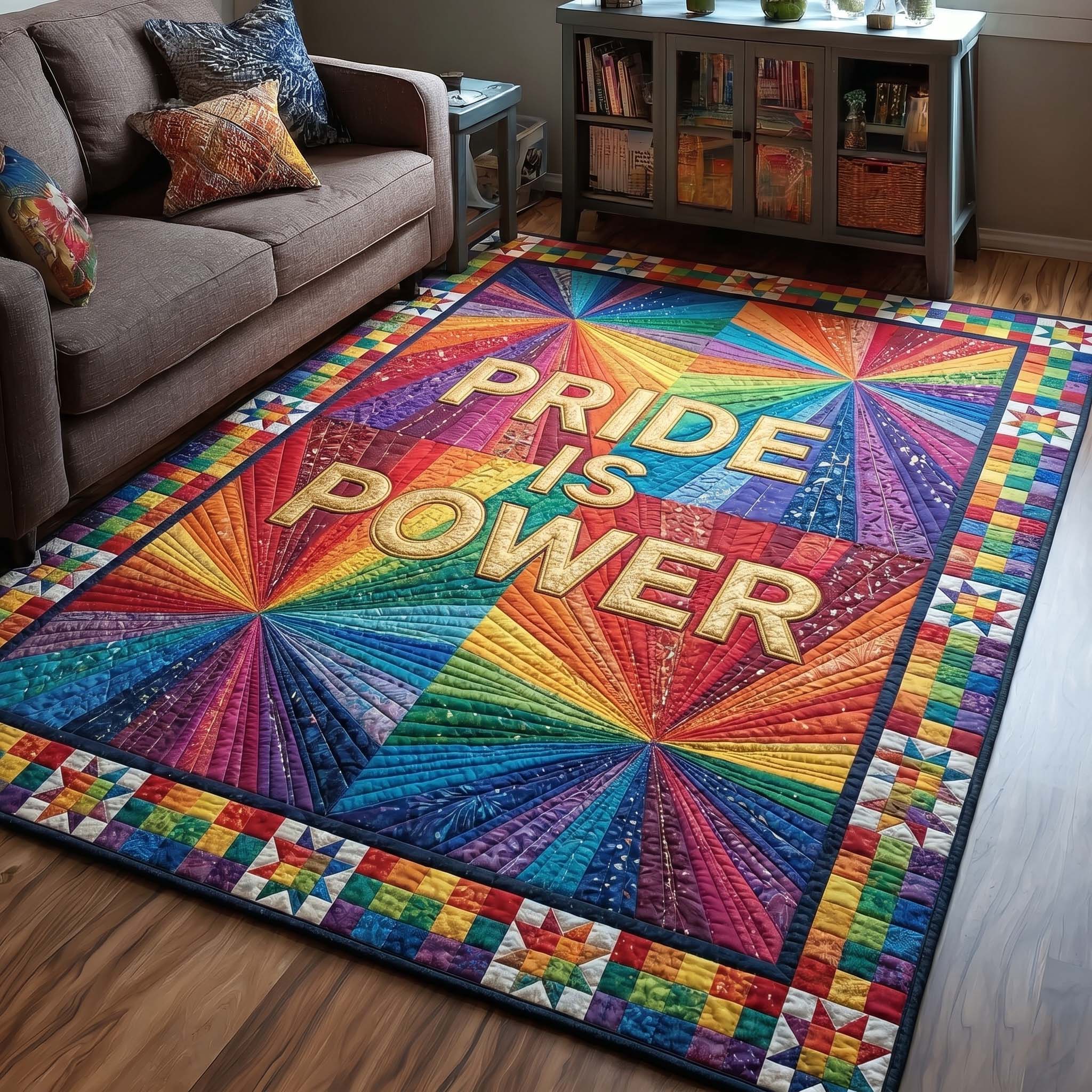 Pride Power Burst Area Rug - Non-Slip Washable 3D Print Rug for Living Room & BedroomTVC2108400