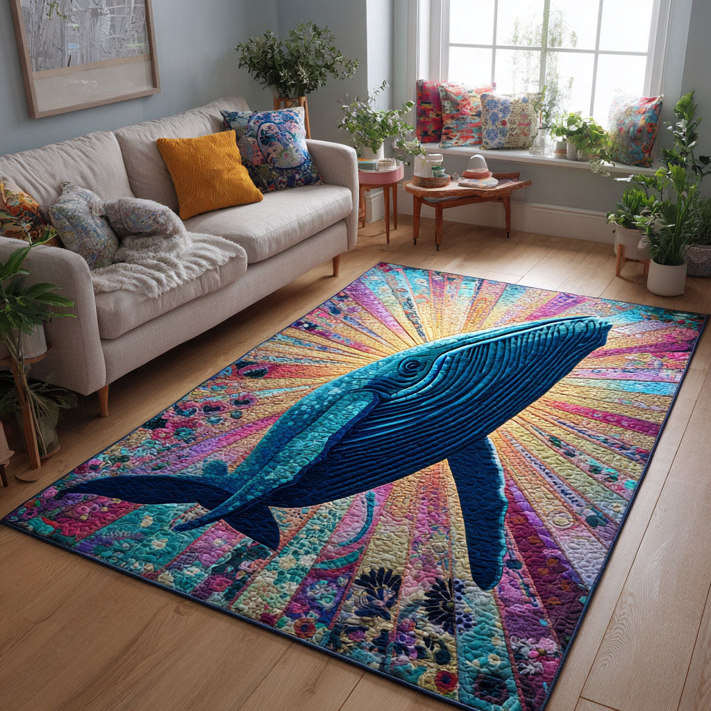 Prism Whale Area Rug - Non-Slip Washable 3D Print Rug for Living Room & BedroomTVC2108282