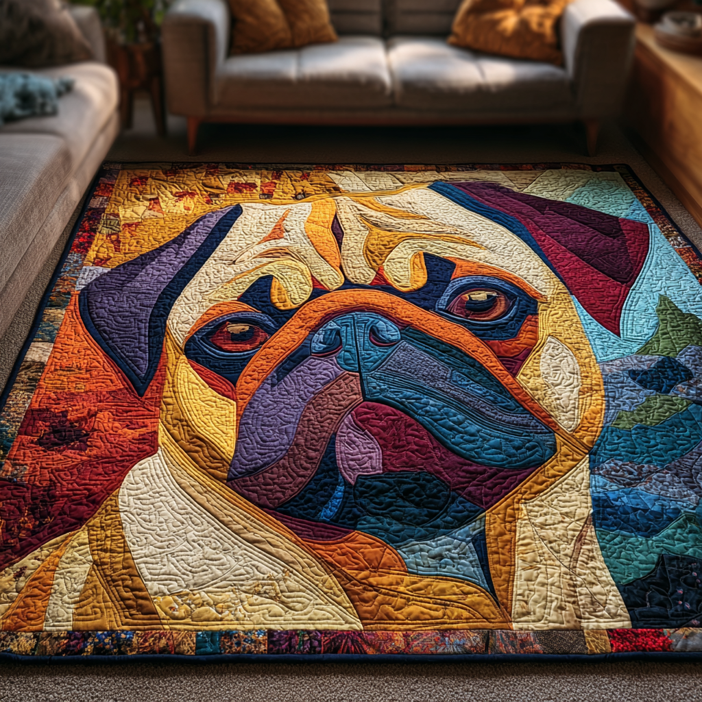 Pug Charm Area Rug - Non-Slip Washable 3D Print Rug for Living Room & BedroomTVC2108282