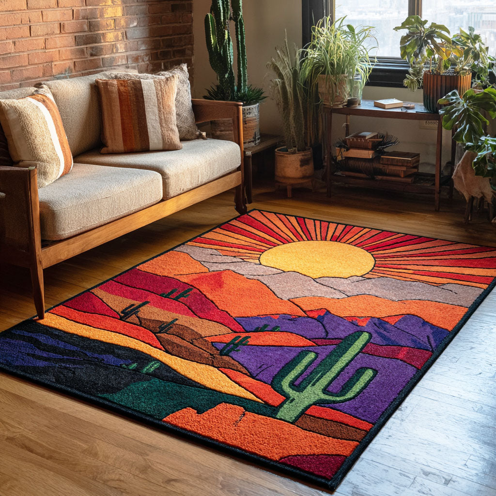 Radiant Lines Area Rug - Non-Slip Washable 3D Print Rug for Living Room & BedroomTVC2108281