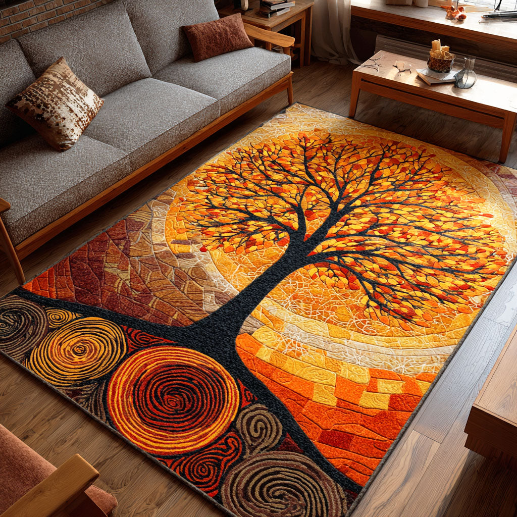 Radiant Roots Area Rug - Non-Slip Washable 3D Print Rug for Living Room & BedroomTVC2108281