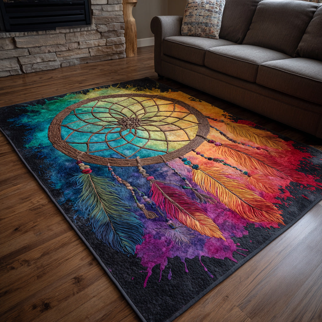 Rainbow Catcher Area Rug - Non-Slip Washable 3D Print Rug for Living Room & BedroomTVC2108280
