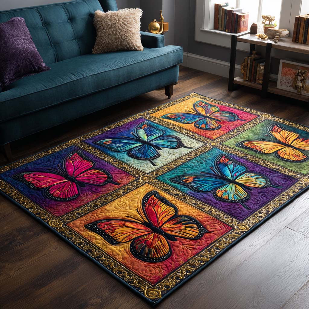 Rainbow Wings Area Rug - Non-Slip Washable 3D Print Rug for Living Room & BedroomTVC2108280
