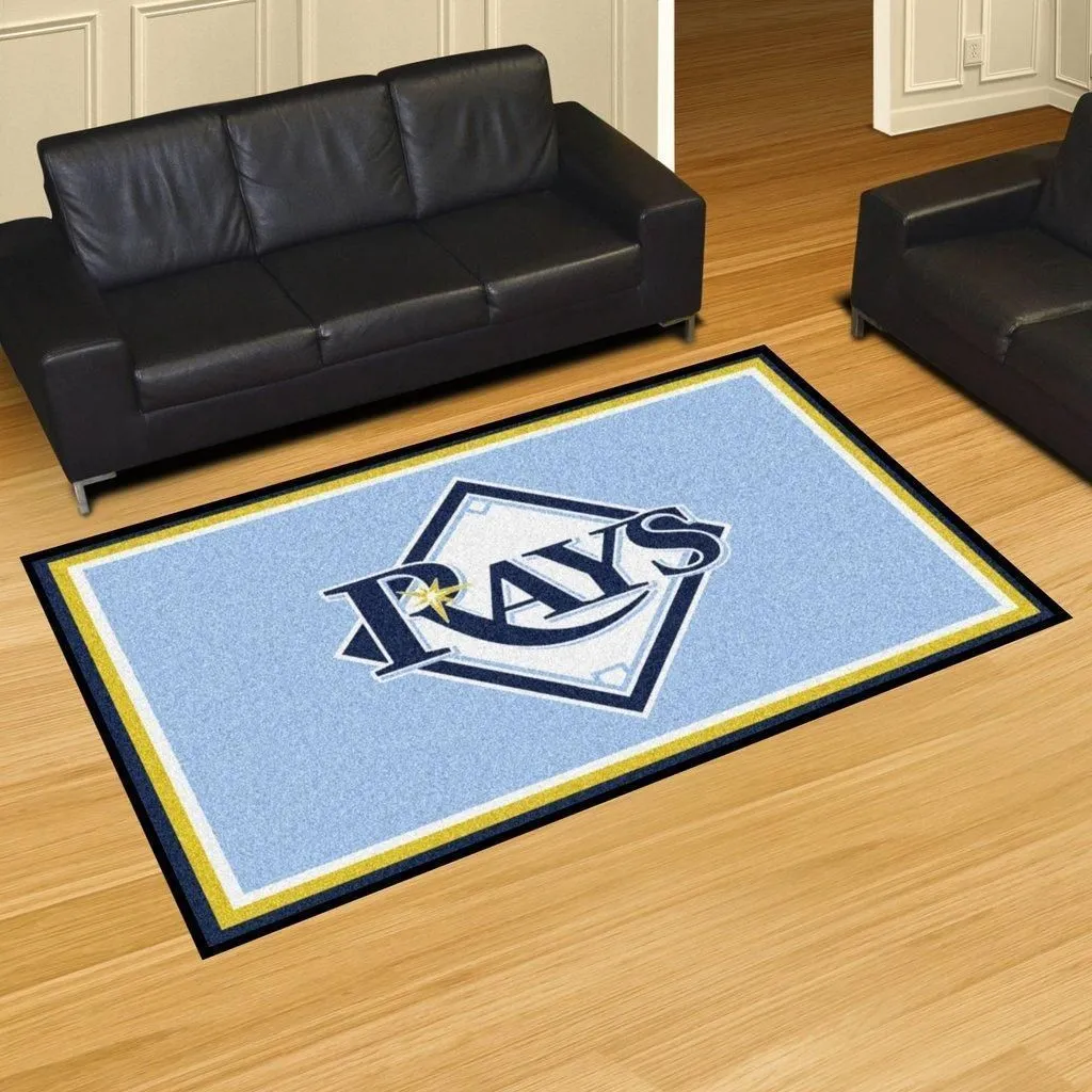 Rays Area Rug for Stylish and Cozy Living Room Blue and White