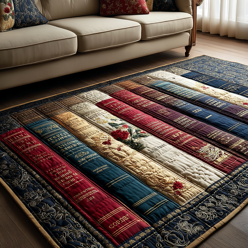 Reading Hollow Area Rug - Non-Slip Washable 3D Print Rug for Living Room & BedroomTVC2108280