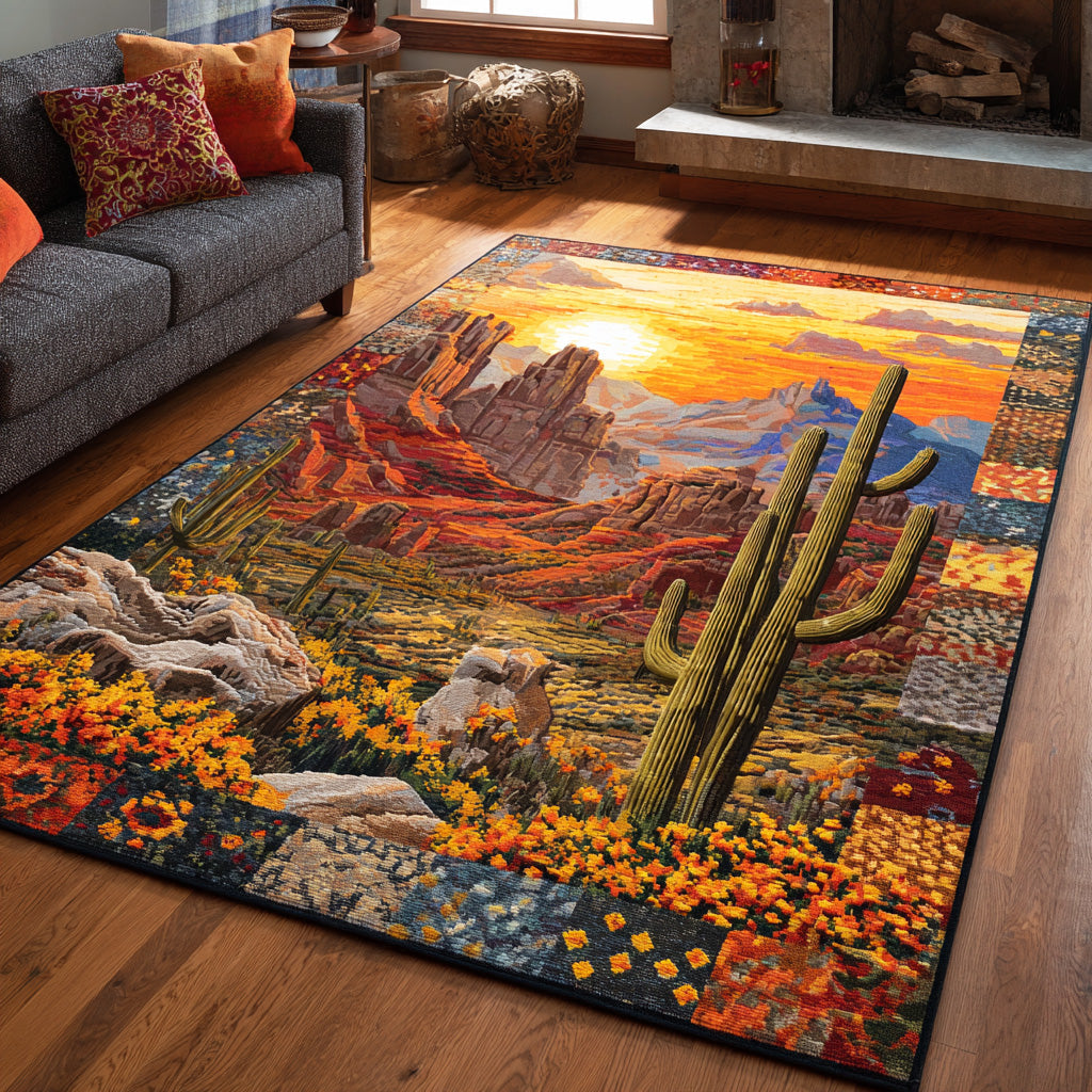 Red Canyon Area Rug - Non-Slip Washable 3D Print Rug for Living Room & BedroomTVC2108279