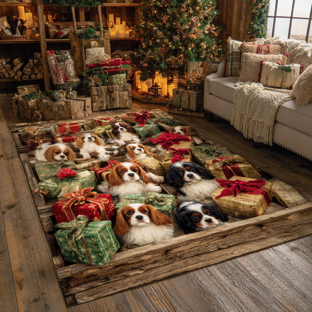 Regal King Charles Area Rug - Non-Slip Washable 3D Print Rug for Living Room & BedroomTVC2108279
