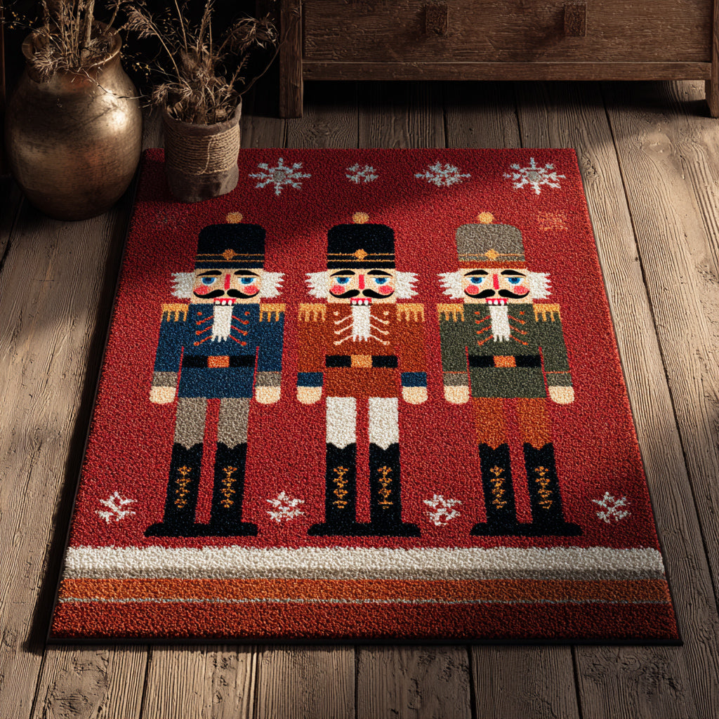 Regiment Nutcracker Red Area Rug - Non-Slip Washable 3D Print Rug for Living Room & BedroomTVC2108279