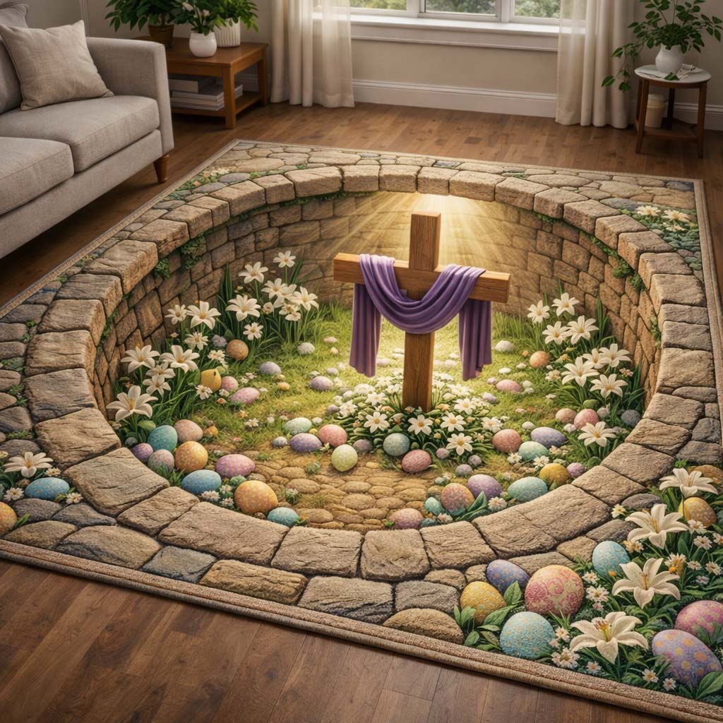 Resurrection Chamber Area Rug - Non-Slip Washable 3D Print Rug for Living Room & BedroomTVC2108397