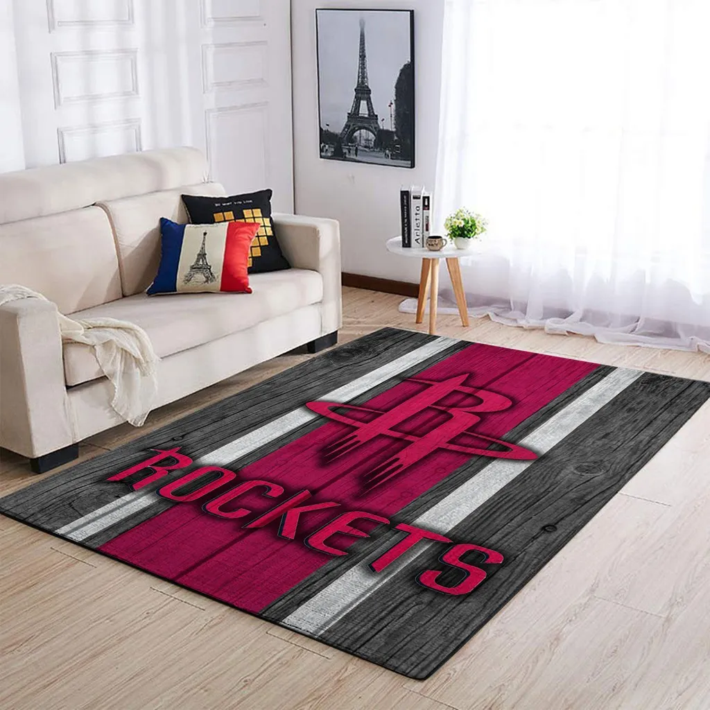Rockets Area Rug for Stylish Modern Living Room Black and Green