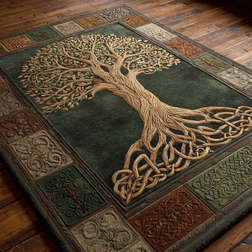 Rootbound Crown Area Rug - Non-Slip Washable 3D Print Rug for Living Room & BedroomTVC2108277