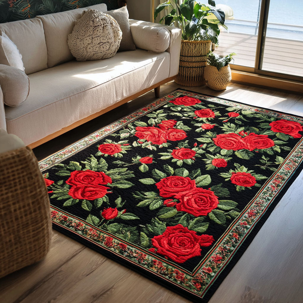 Royal Flora Area Rug - Non-Slip Washable 3D Print Rug for Living Room & BedroomTVC2108277