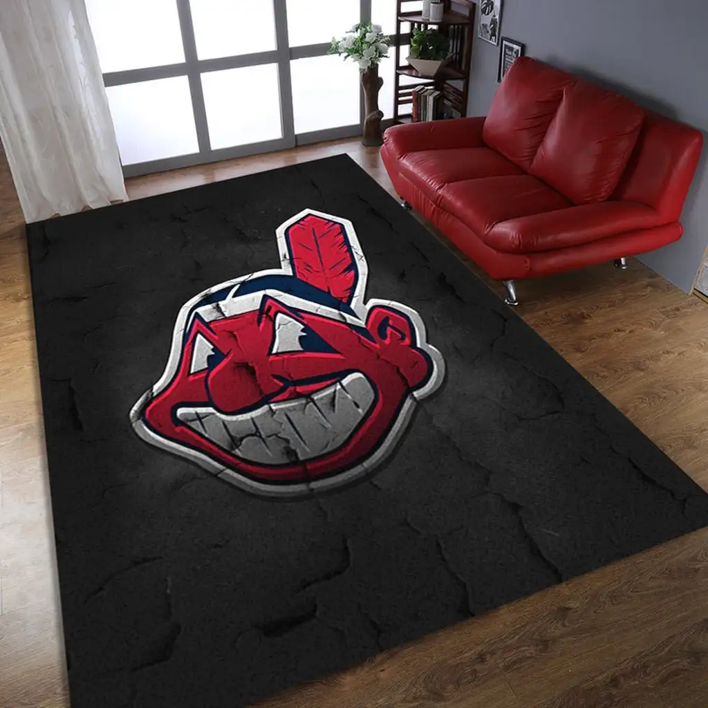 Rug Bold Graphic Design Perfect for Modern Living Room Black and Red