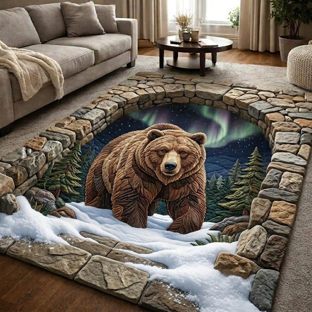 Rustic Guardian Area Rug - Non-Slip Washable 3D Print Rug for Living Room & BedroomTVC2108229