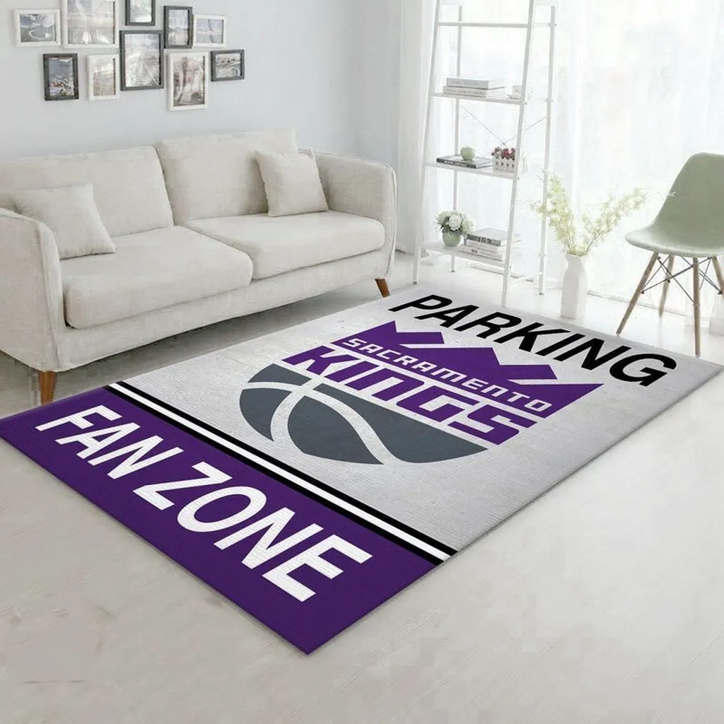 Sacramento Kings Rug - Fan Zone Basketball Area for Fans Purple and Gray