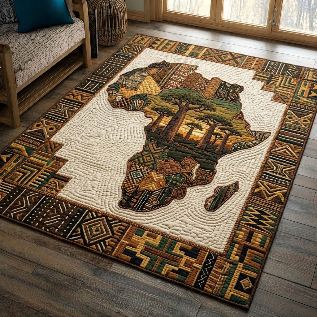 Sacred Africa Roots Area Rug - Non-Slip Washable 3D Print Rug for Living Room & BedroomTVC2108396