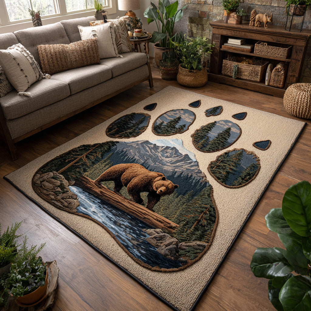 Sacred Bear Area Rug - Non-Slip Washable 3D Print Rug for Living Room & BedroomTVC2108213