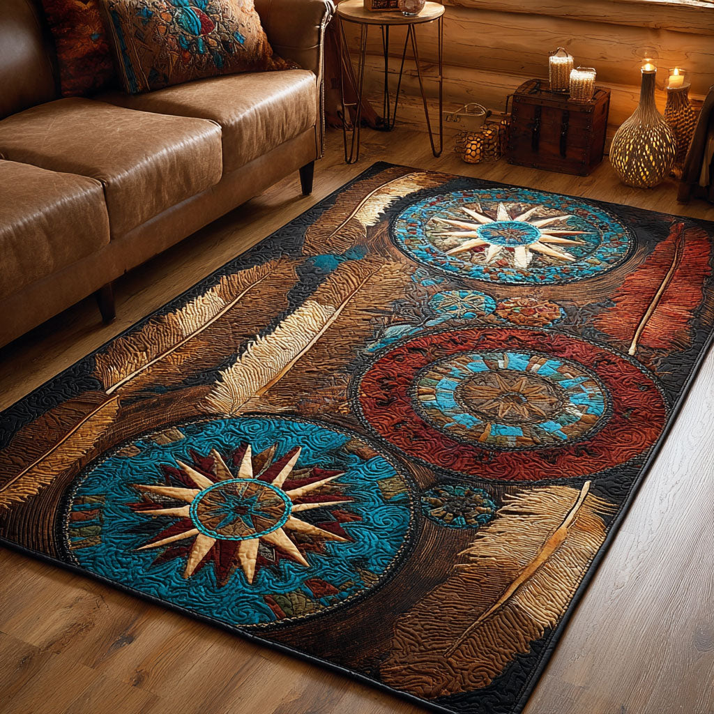 Sacred Feathers Area Rug - Non-Slip Washable 3D Print Rug for Living Room & BedroomTVC2108274