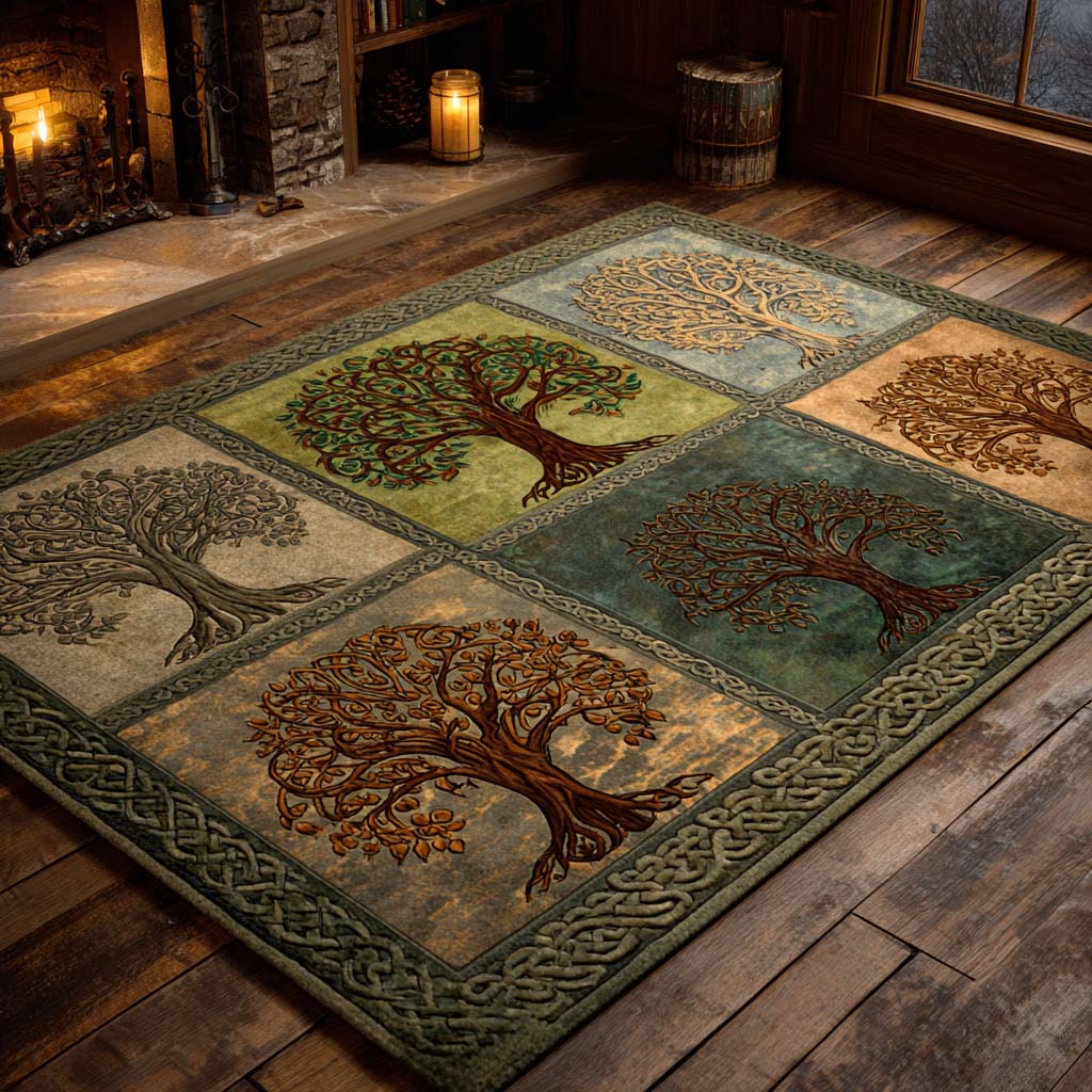 Sacred Grove Area Rug - Non-Slip Washable 3D Print Rug for Living Room & BedroomTVC2108274