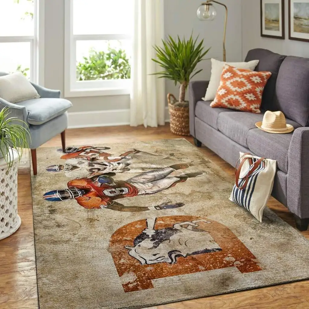 San Francisco 49ers Rug - Football Fan Area Beige and Orange