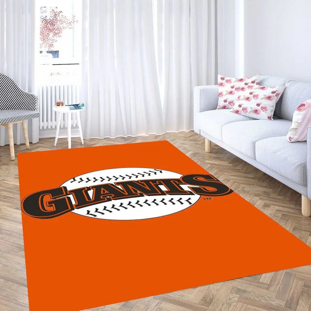 San Francisco Giants Rug - Baseball Area Floor Decor Black and Red