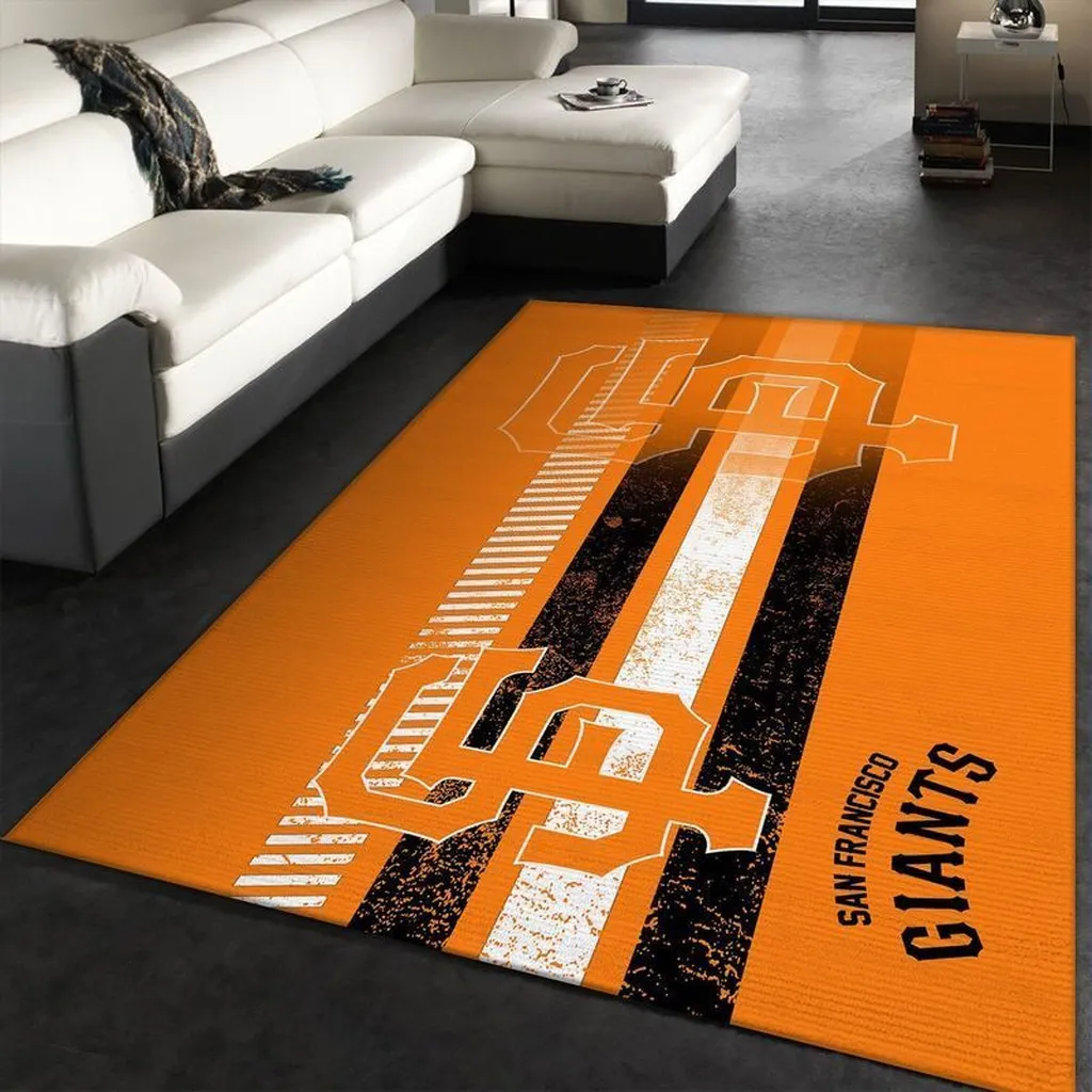 San Francisco Giants Rug - Modern Design for Living Room Black and Gray