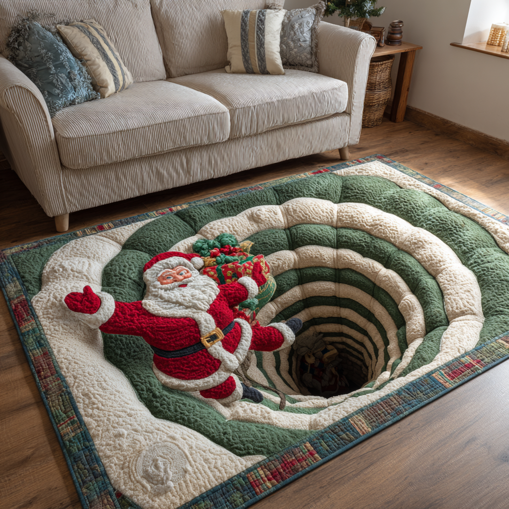 Santa Memories Christmas Area Rug - Non-Slip Washable 3D Print Rug for Living Room & BedroomTVC2108271