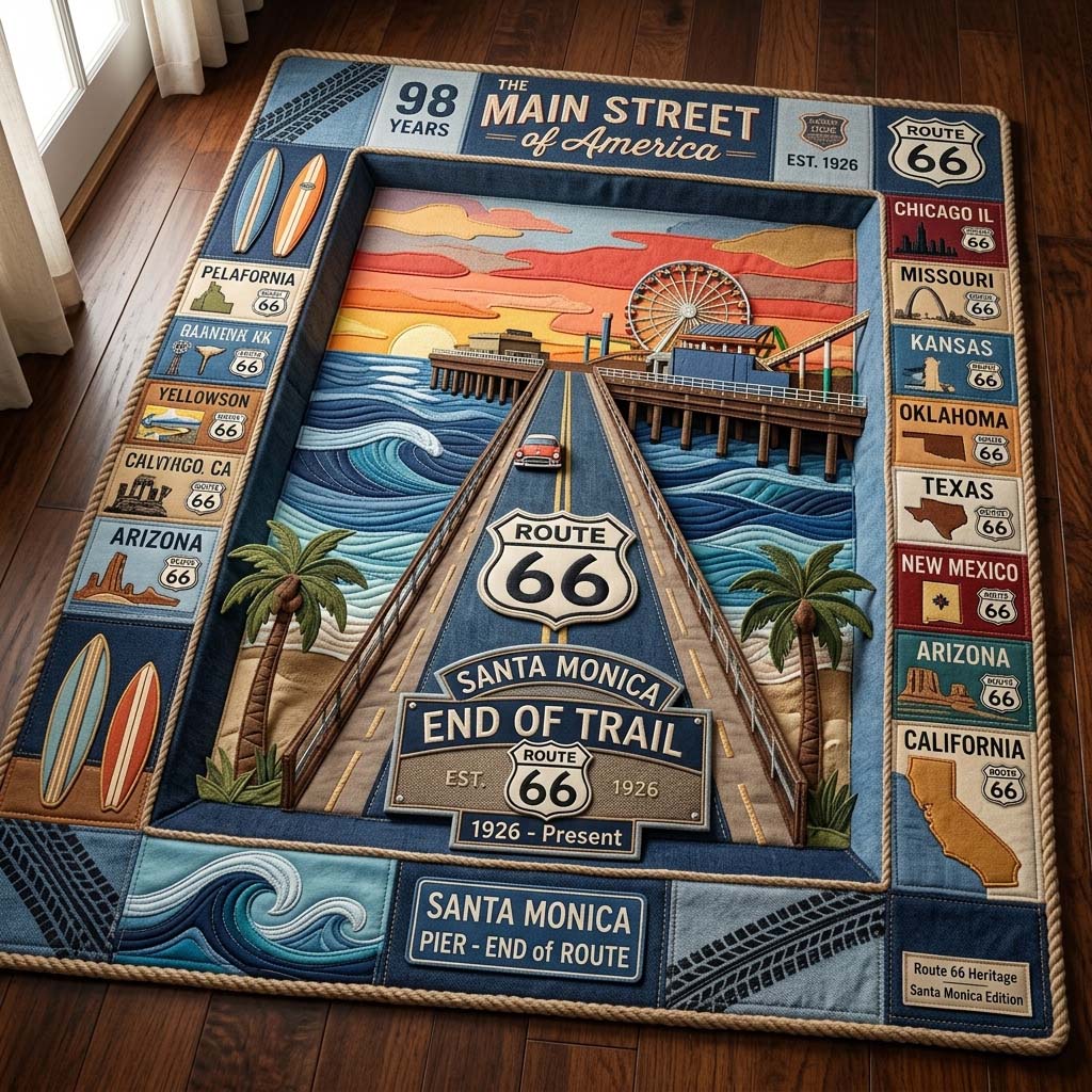 Santa Monica Trail Christmas Area Rug - Non-Slip Washable 3D Print Rug for Living Room & BedroomTVC2108365