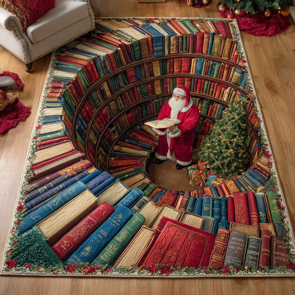 Santa Stories Christmas Area Rug - Non-Slip Washable 3D Print Rug for Living Room & BedroomTVC2108271