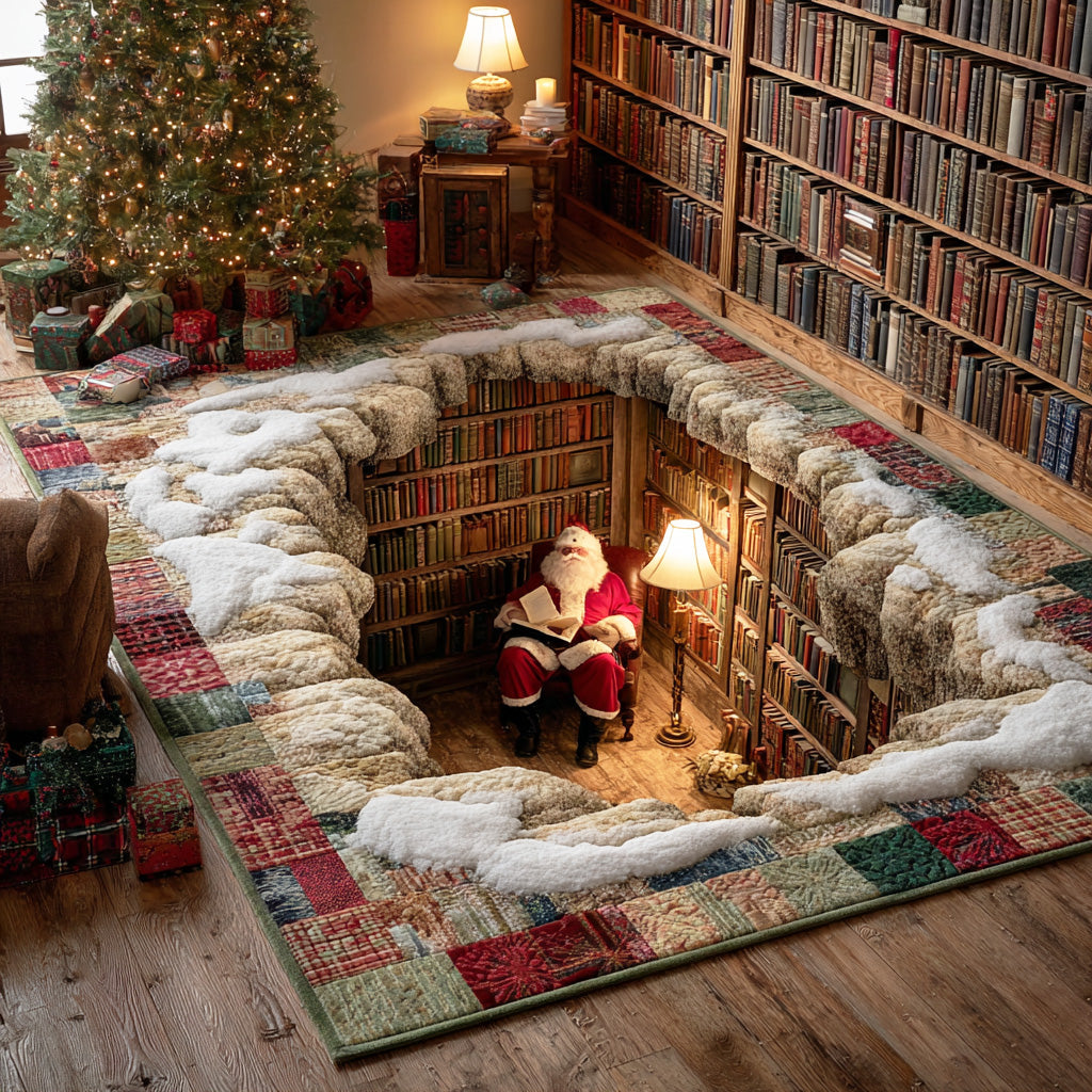 Santa Tales Christmas Area Rug - Non-Slip Washable 3D Print Rug for Living Room & BedroomTVC2108252